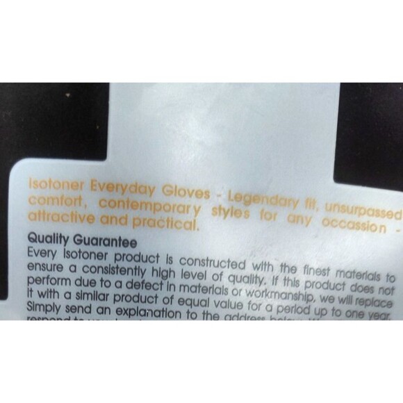 Isotoner Women's NWT Black Gloves Genuine Suede Leather cozy Lining Large L New - Picture 6 of 6